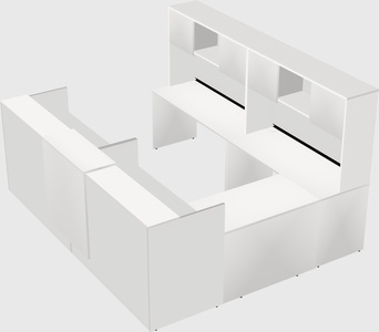 Shared one sided u-shaped reception desk
