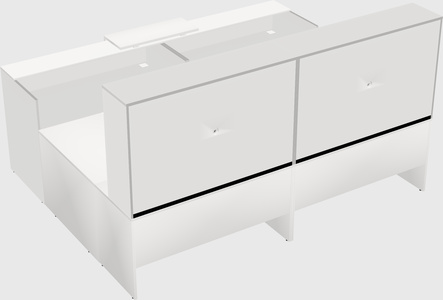 Shared one sided u-shaped reception desk