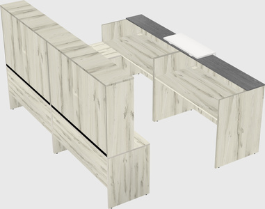 Shared one sided u-shaped reception desk