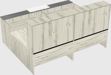 Shared one sided u-shaped reception desk