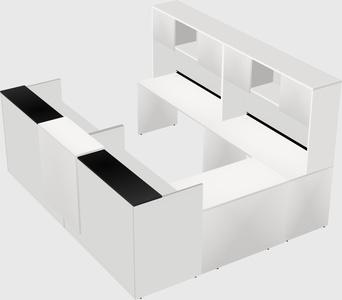 Shared one sided u-shaped reception desk