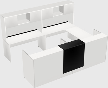 Shared one sided u-shaped reception desk