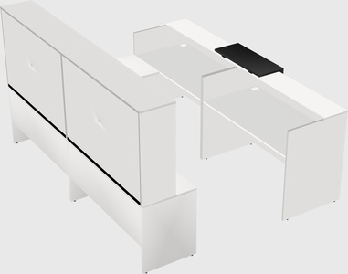 Shared one sided u-shaped reception desk