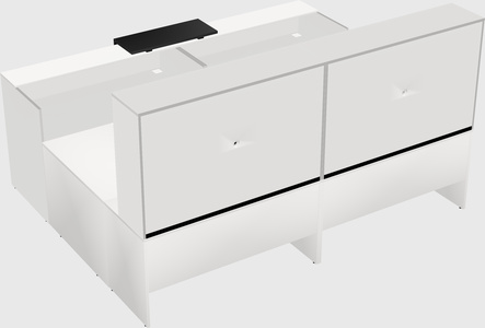 Shared one sided u-shaped reception desk