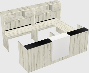 Shared one sided u-shaped reception desk