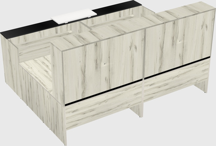 Shared one sided u-shaped reception desk