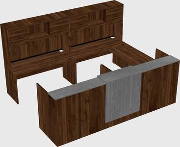 Shared one sided u-shaped reception desk