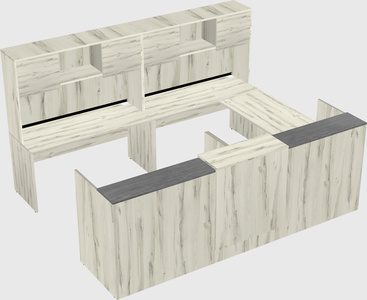 Shared one sided u-shaped reception desk