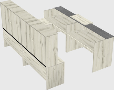Shared one sided u-shaped reception desk
