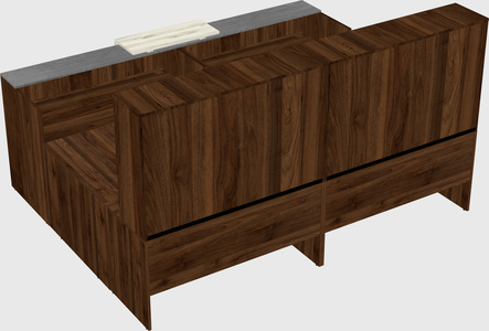 Shared one sided u-shaped reception desk
