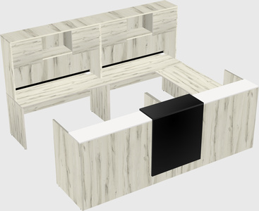 Shared one sided u-shaped reception desk