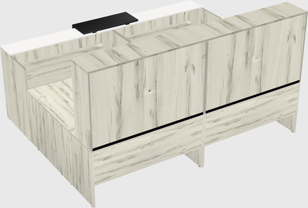 Shared one sided u-shaped reception desk