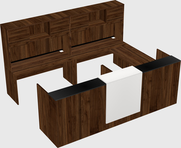 Shared one sided u-shaped reception desk