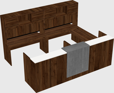 Shared one sided u-shaped reception desk
