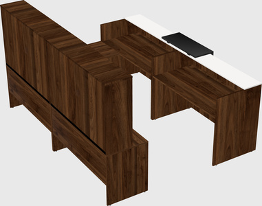Shared one sided u-shaped reception desk