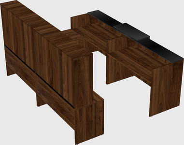 Shared one sided u-shaped reception desk