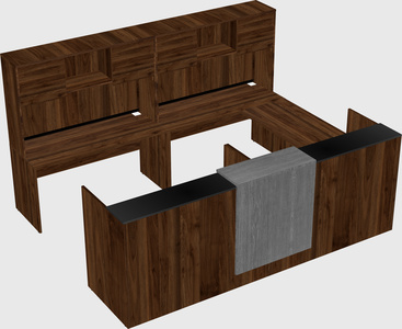 Shared one sided u-shaped reception desk