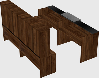 Shared one sided u-shaped reception desk