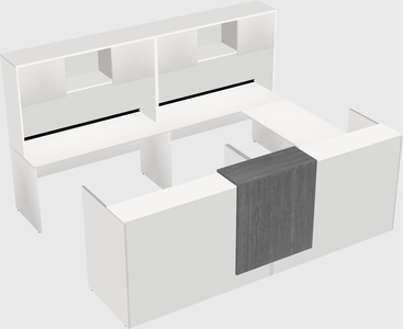 Shared one sided u-shaped reception desk