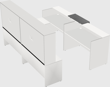 Shared one sided u-shaped reception desk