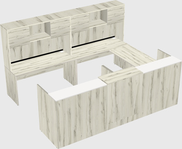 Shared one sided u-shaped reception desk