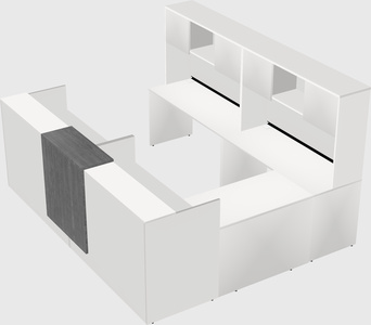 Shared one sided u-shaped reception desk