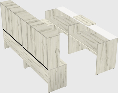 Shared one sided u-shaped reception desk