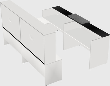 Shared one sided u-shaped reception desk