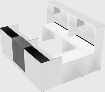 Shared one sided u-shaped reception desk