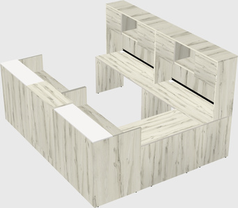 Shared one sided u-shaped reception desk