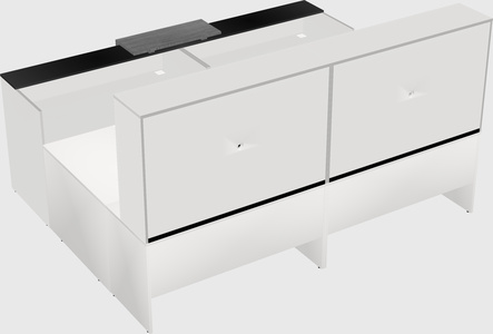 Shared one sided u-shaped reception desk