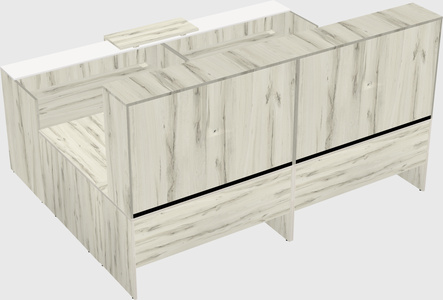 Shared one sided u-shaped reception desk