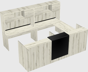 Shared one sided u-shaped reception desk