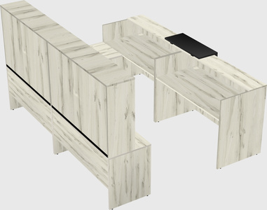Shared one sided u-shaped reception desk