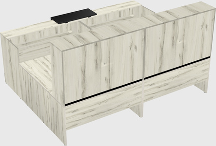 Shared one sided u-shaped reception desk