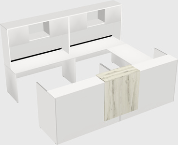 Shared one sided u-shaped reception desk