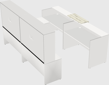 Shared one sided u-shaped reception desk