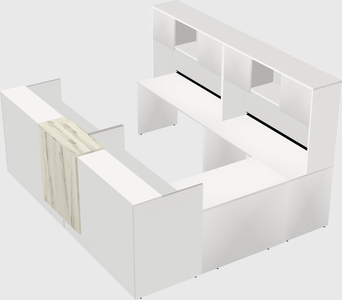 Shared one sided u-shaped reception desk