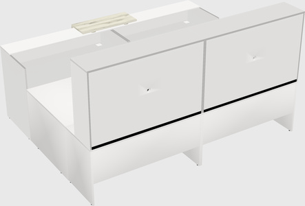 Shared one sided u-shaped reception desk