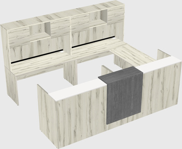 Shared one sided u-shaped reception desk
