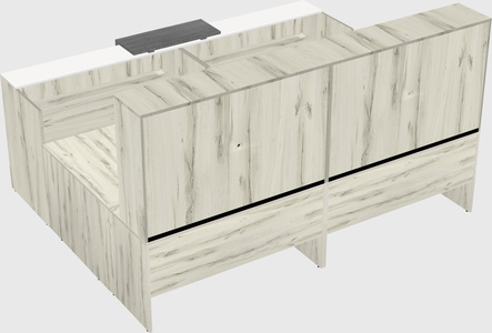 Shared one sided u-shaped reception desk