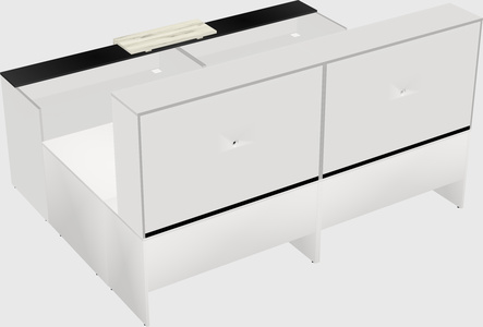 Shared one sided u-shaped reception desk