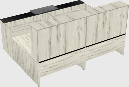 Shared one sided u-shaped reception desk