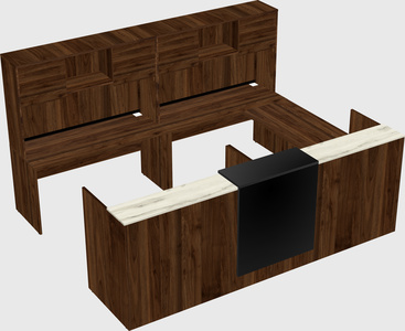 Shared one sided u-shaped reception desk