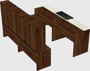 Shared one sided u-shaped reception desk