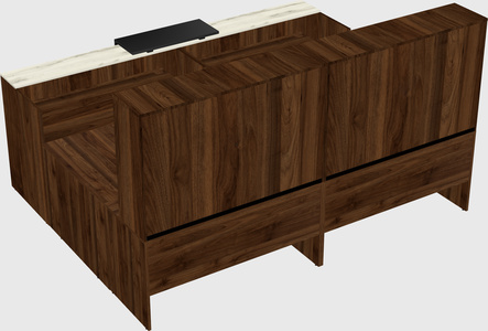 Shared one sided u-shaped reception desk