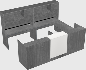 Shared one sided u-shaped reception desk