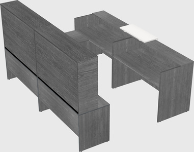 Shared one sided u-shaped reception desk