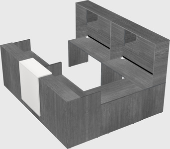 Shared one sided u-shaped reception desk