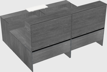 Shared one sided u-shaped reception desk